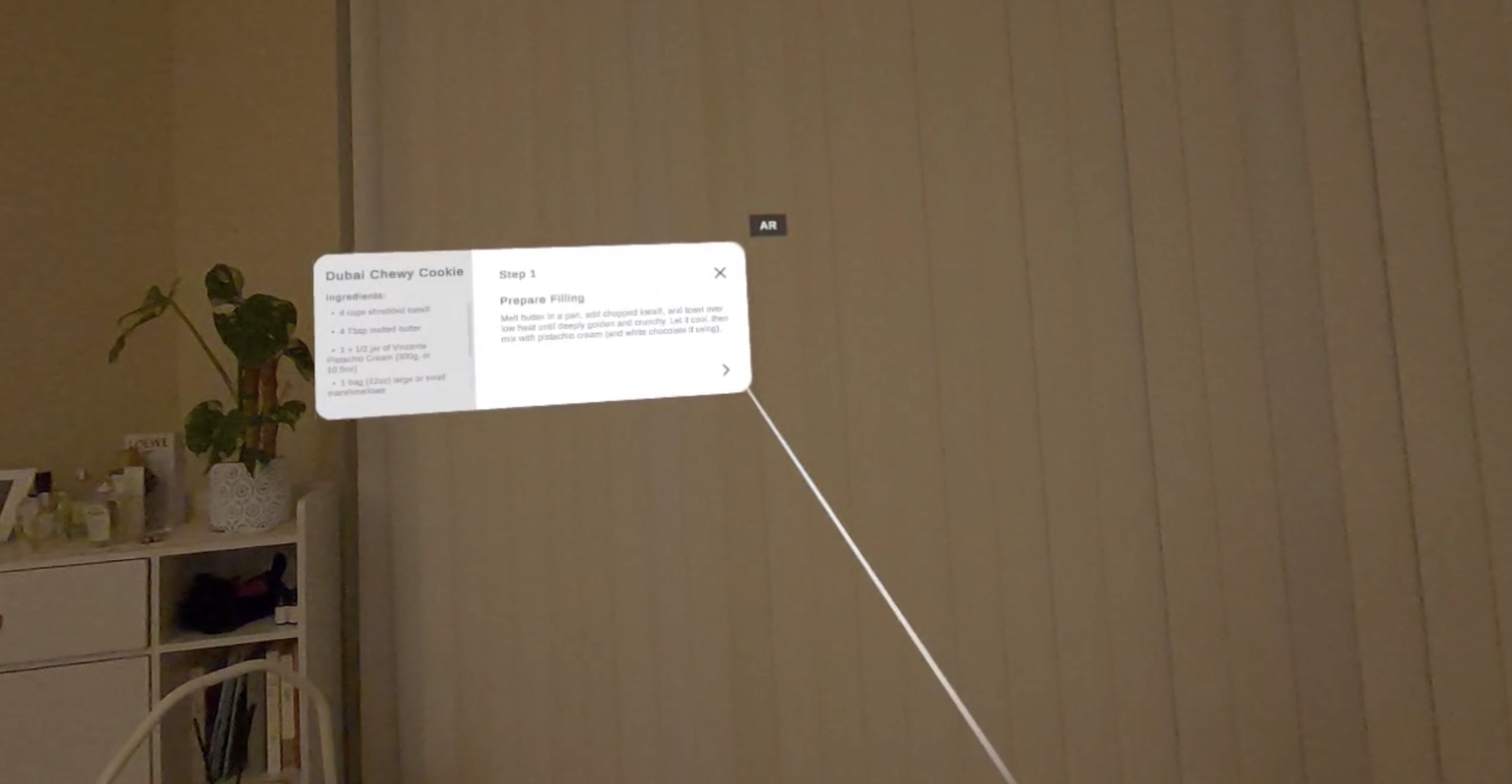 Before — pointer ray with no target indicator