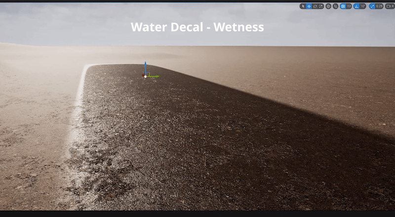 Wetness decal — animated