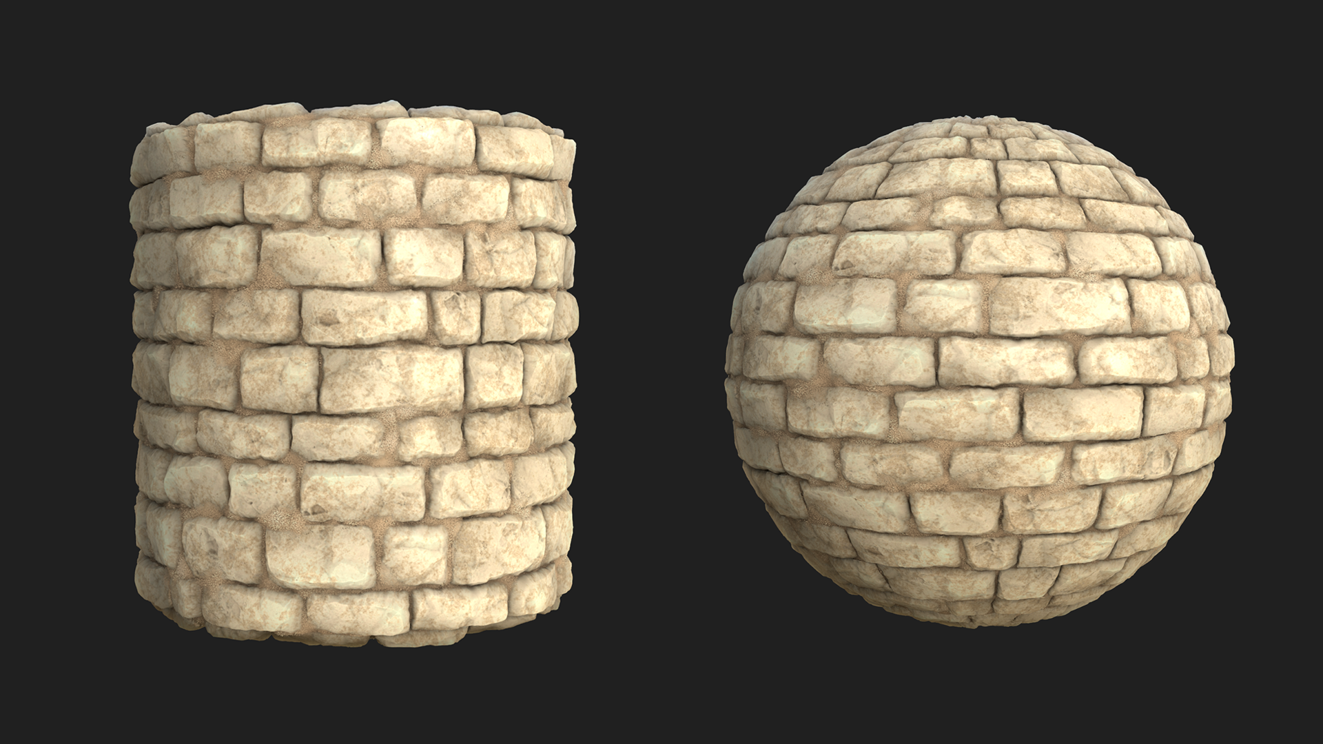 Brick wall detail render