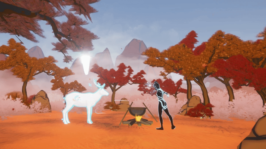 Blinking outline shader on firepit