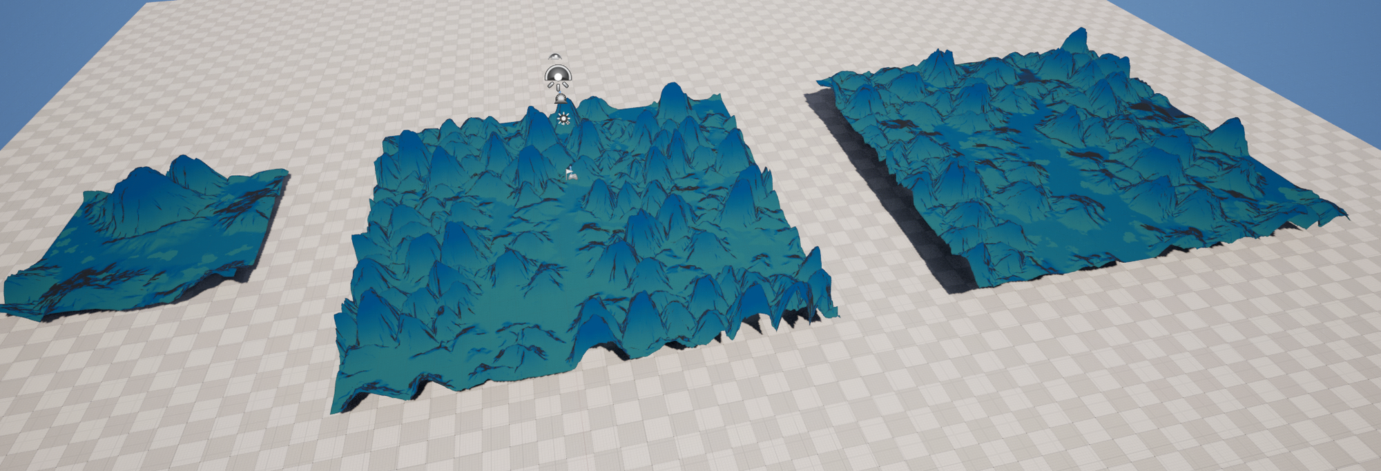 Procedural mountain generated in Houdini