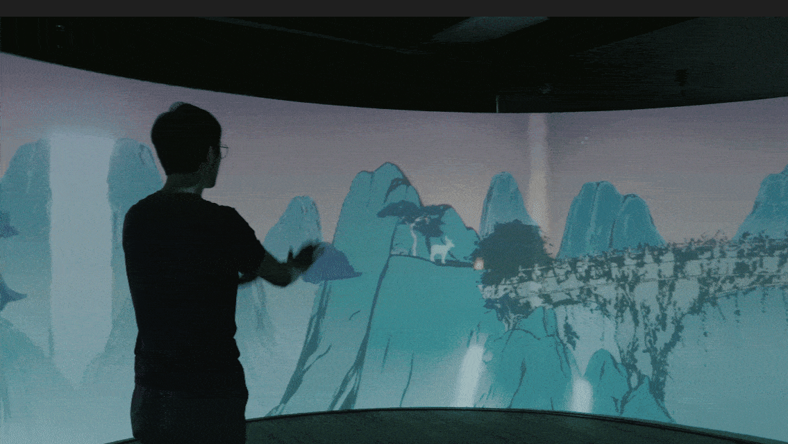 Programmer testing hand particle