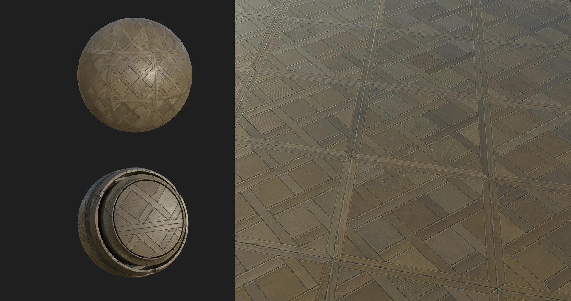 Versailles Parquet — Material renders and surface close-up