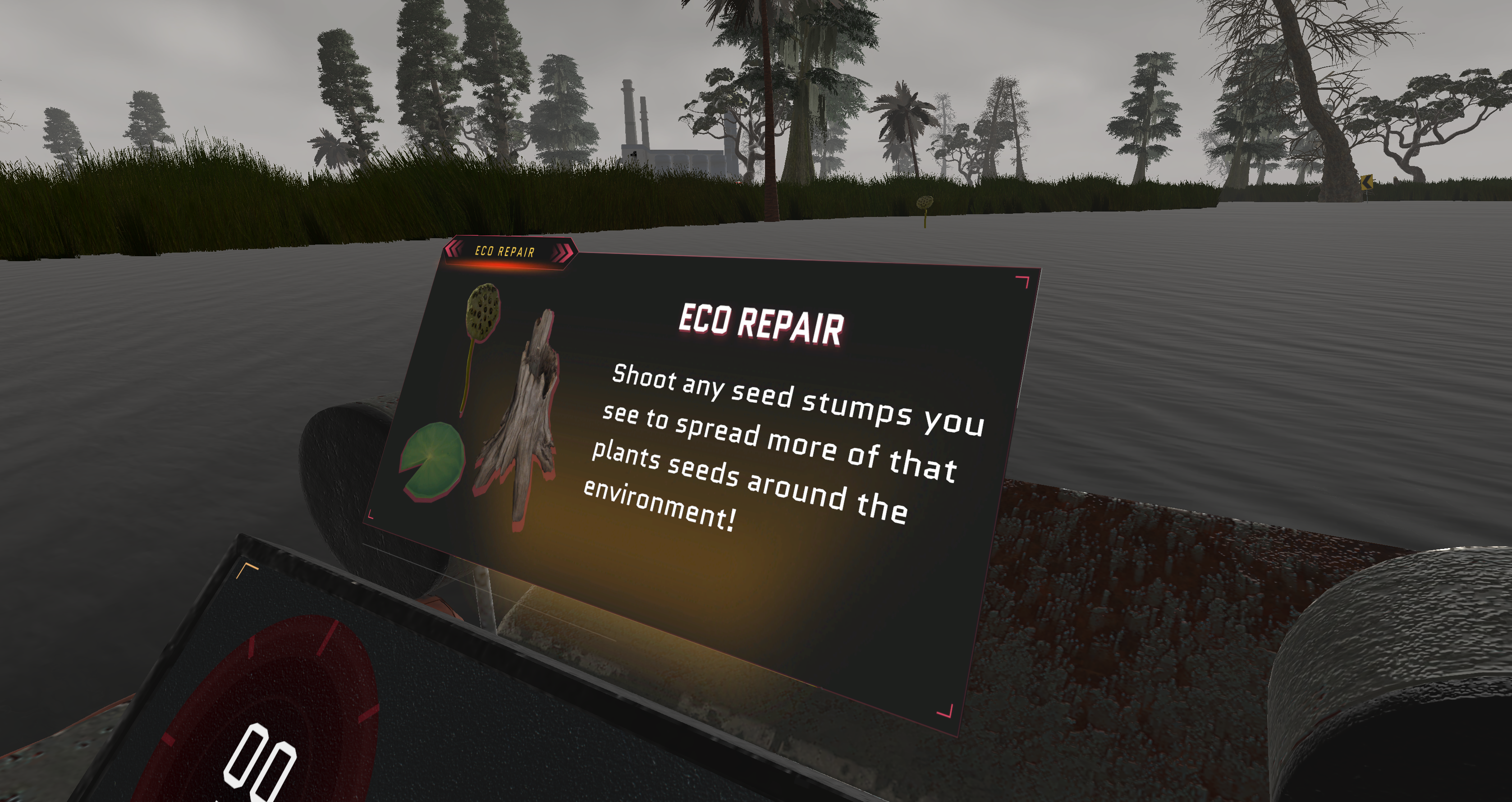 Interactive flora scattering seeds