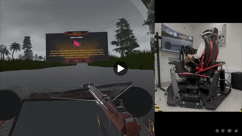 Monitor implemented, player looking down